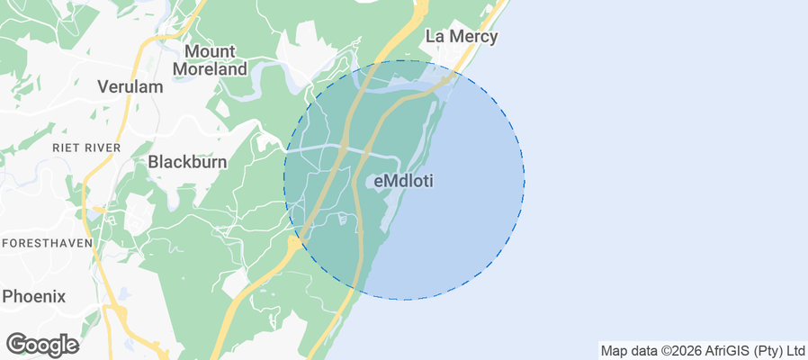 Umdloti Airbnb map